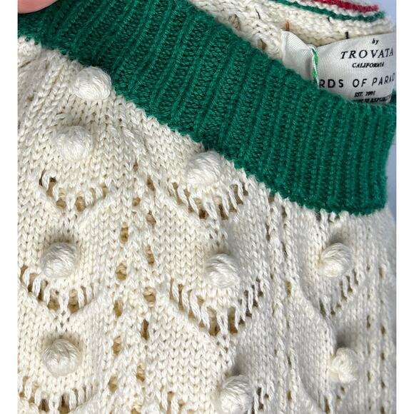 TROVATA Birds of Paradis Sz M Medium Anni Pullover Sweater NWT - Picture 6 of 15